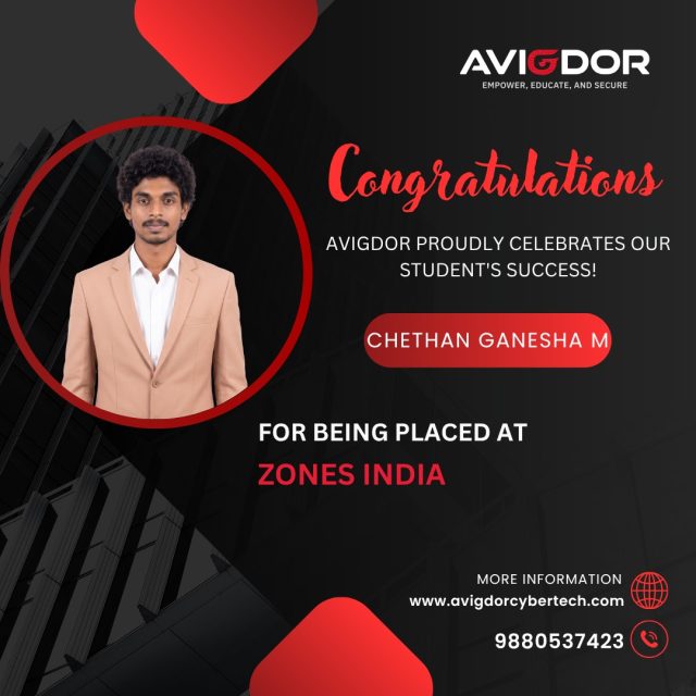 Chethan Ganesha M - Placed at Zones India - Avigdor CyberTech placement success story